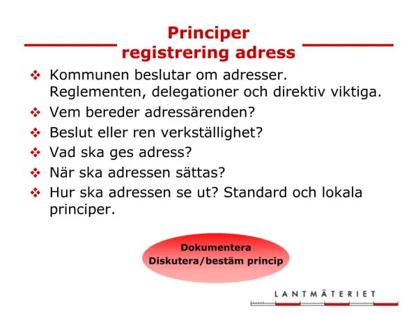 Principer registrering adress