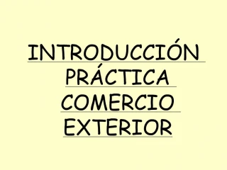 INTRODUCCI N PR CTICA COMERCIO EXTERIOR