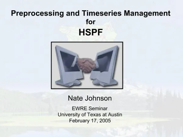 Preprocessing and Timeseries Management for HSPF