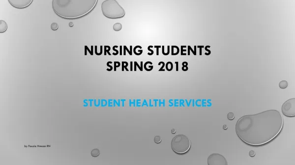 NURSING STUDENTS spring 2018