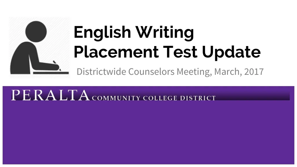 english writing placement test update