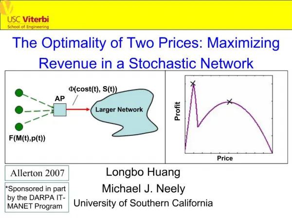 The Optimality of Two Prices: Maximizing Revenue in a Stochastic Network