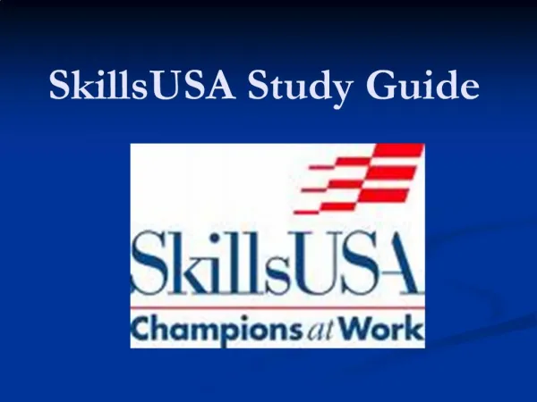 SkillsUSA Study Guide