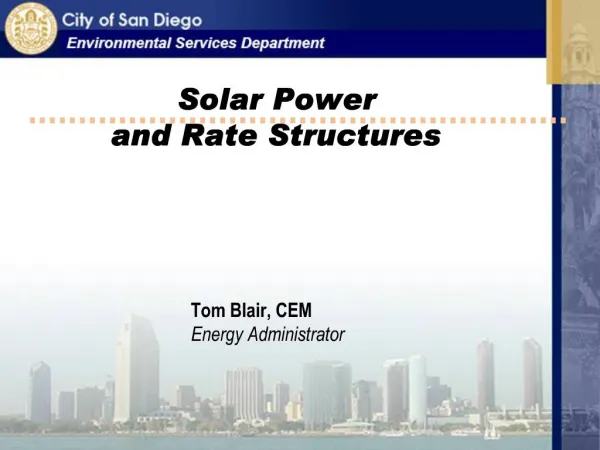 Tom Blair, CEM Energy Administrator