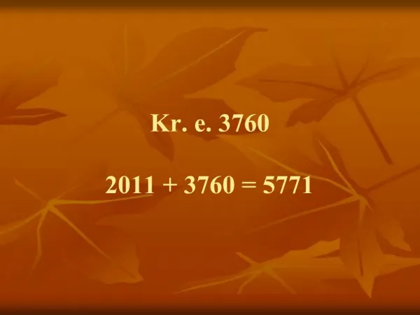 Kr. e. 3760 2011 3760 5771