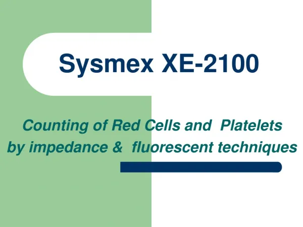 Sysmex XE-2100