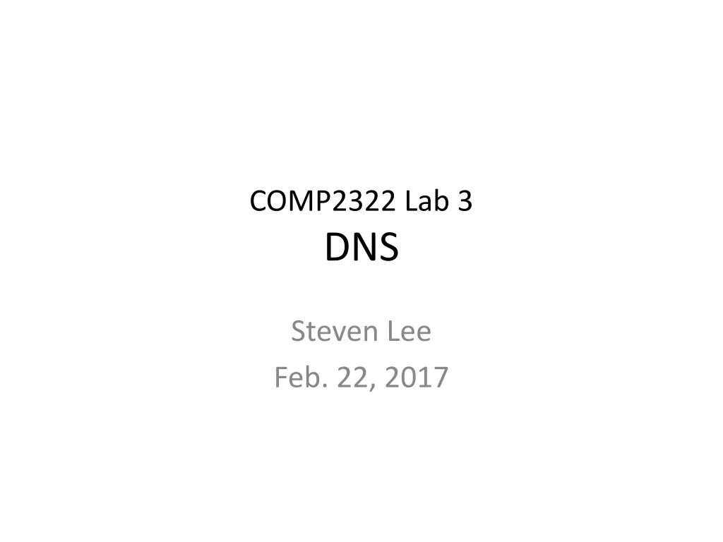 comp2322 lab 3 dns