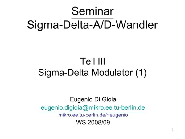Seminar Sigma-Delta-A