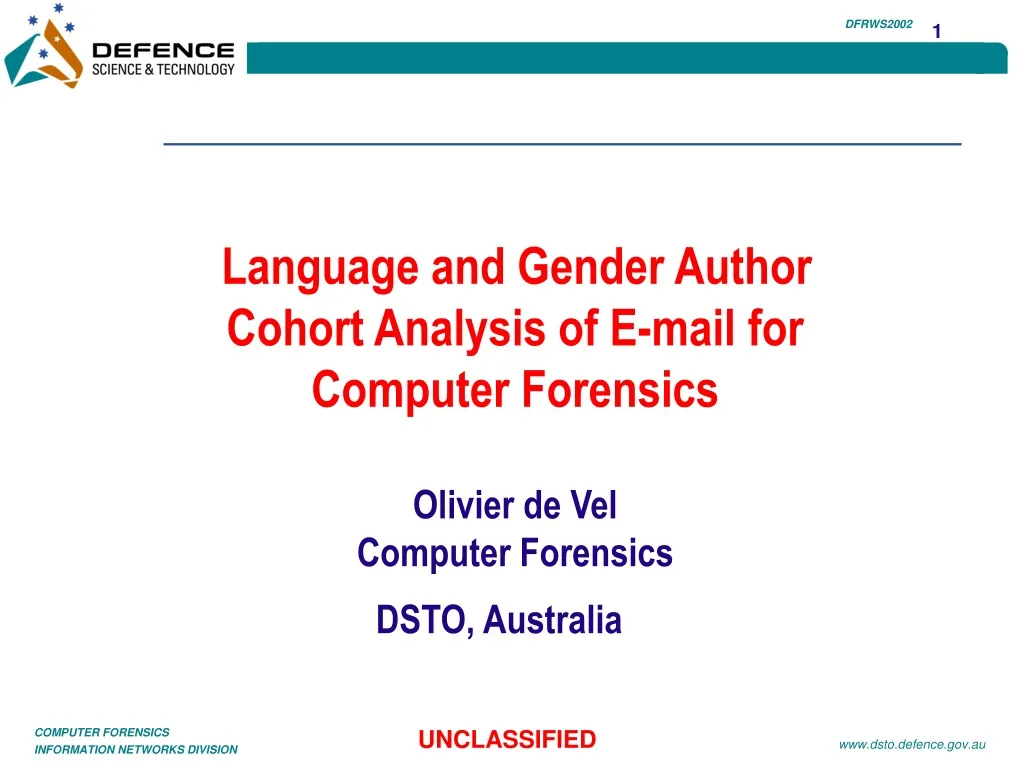 language and gender author cohort analysis