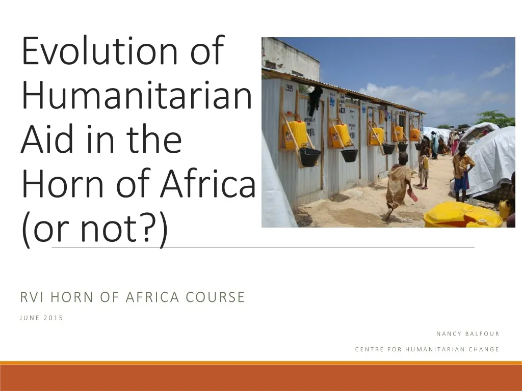 evolution of humanitarian aid in the horn of africa or not