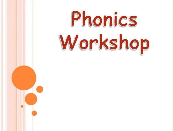 Phonics Workshop