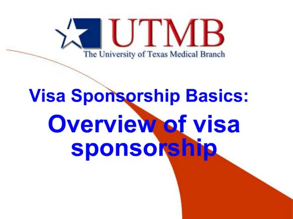 Visa Sponsorship Basics: