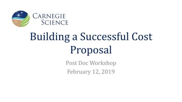 Building a Successful Cost Proposal