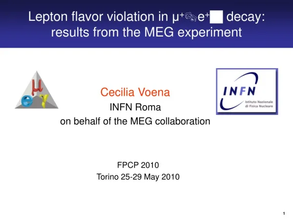 Lepton flavor violation in μ +  e +  decay: results from the MEG experiment