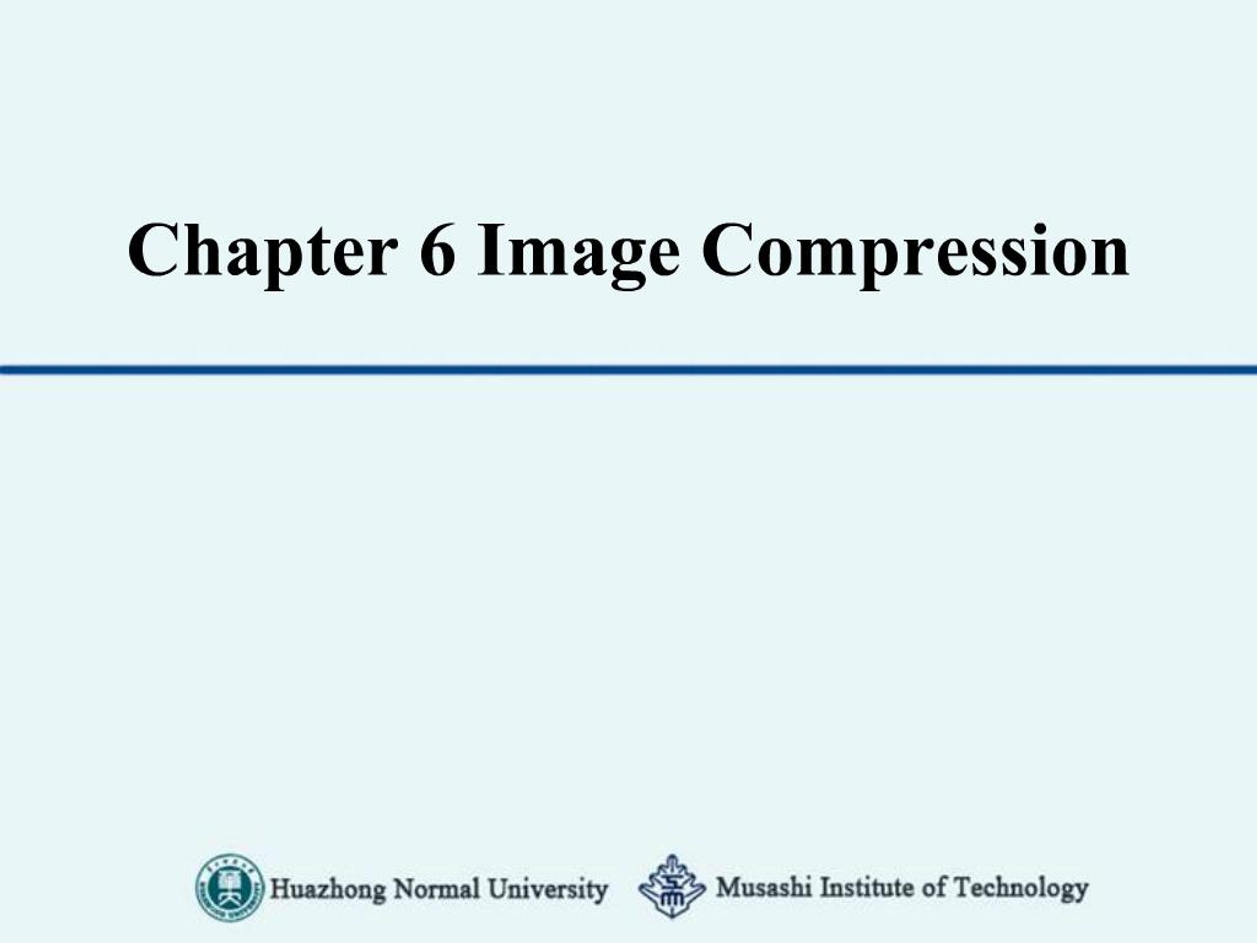 PPT - Chapter 6 Image Compression PowerPoint Presentation, free ...