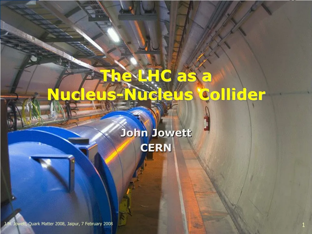 the lhc as a nucleus nucleus collider
