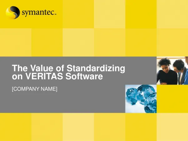The Value of Standardizing on VERITAS Software