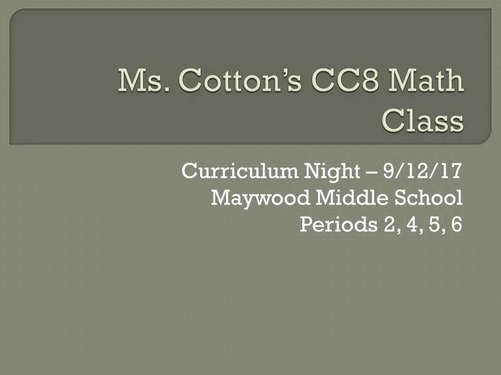 ms cotton s cc8 math class