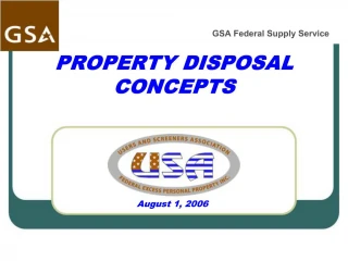 PROPERTY DISPOSAL CONCEPTS - slide 1