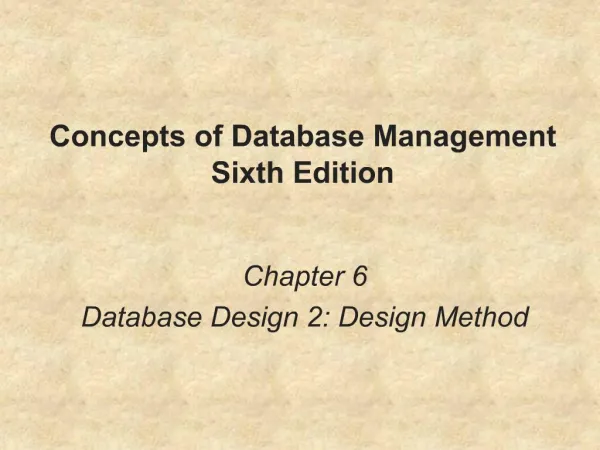 Concepts of Database Management Sixth Edition