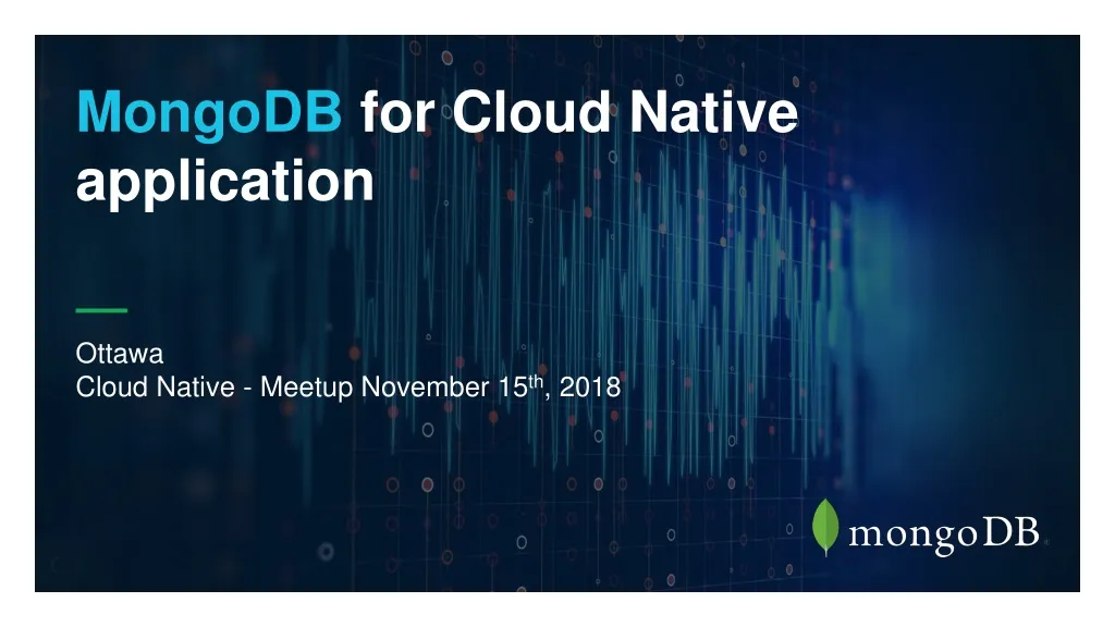 mongodb for cloud native application