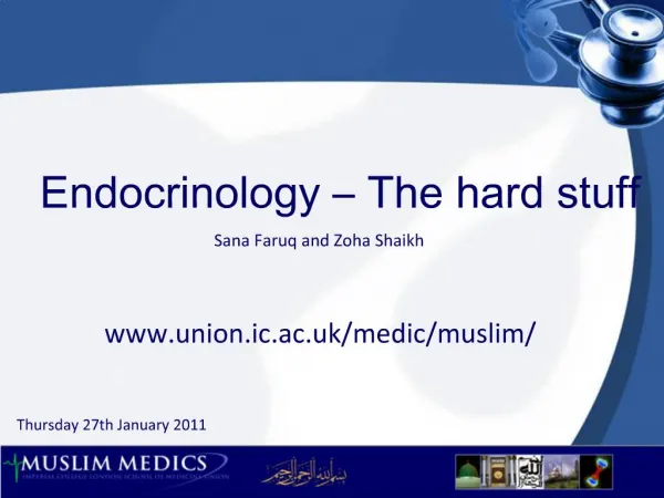 Endocrinology The hard stuff