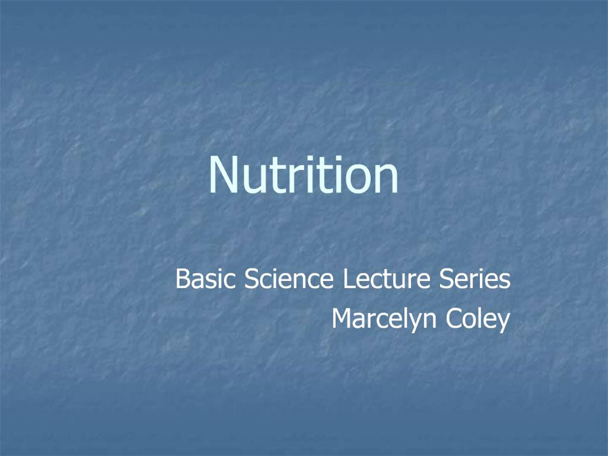PPT - Nutrition PowerPoint Presentation, free download - ID:463440