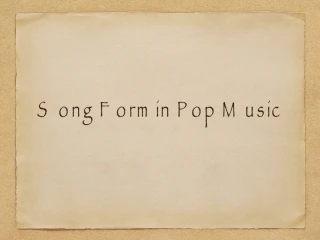 Song Form in Pop Music - slide 1