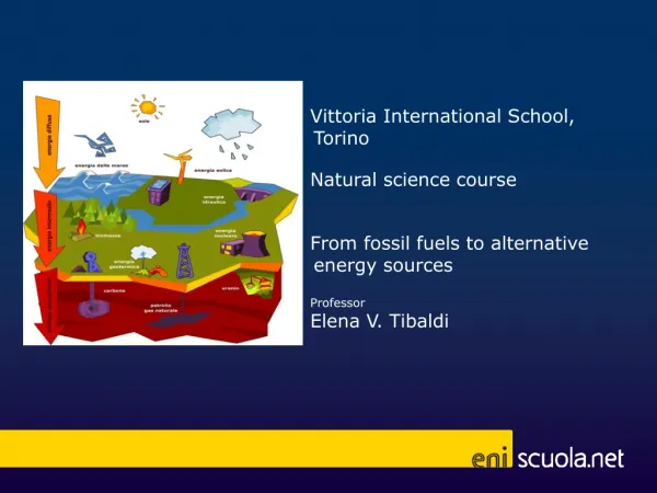 Vittoria International School , Torino Natural science course