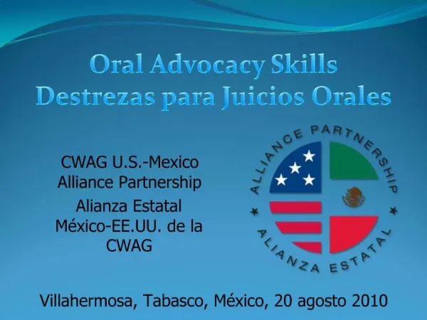 CWAG U.S.-Mexico Alliance Partnership Alianza Estatal M xico-EE.UU. de la CWAG