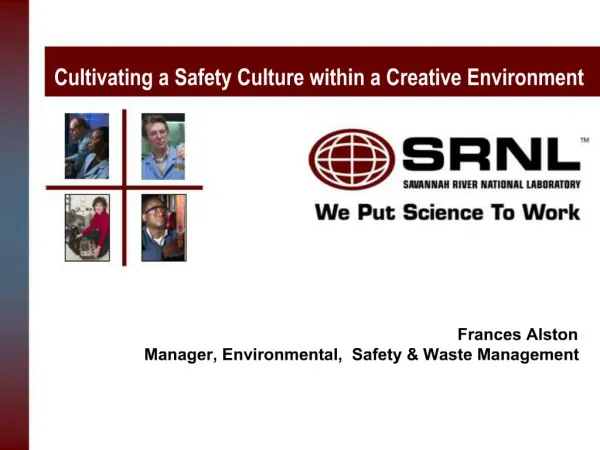 Cultivating a Safety Culture within a Creative Environment