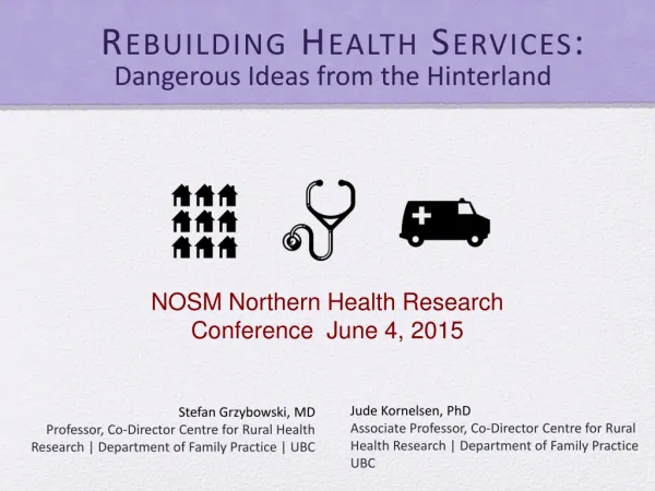 Rebuilding Health Services :