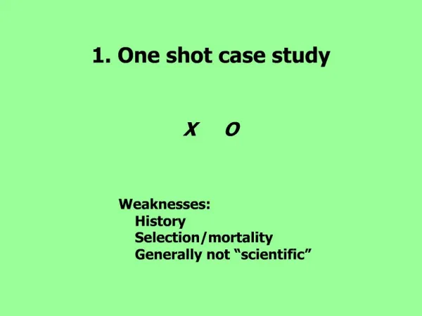 1. One shot case study