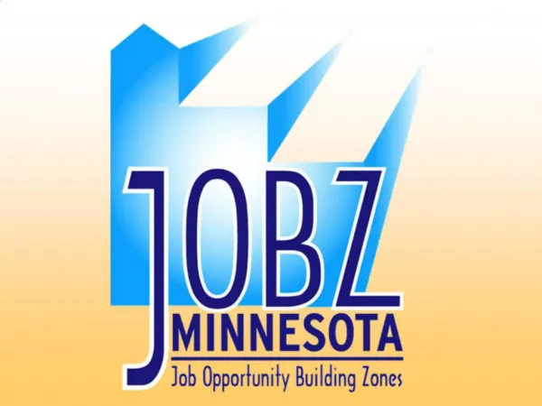 Job Opportunity Building Zones JOBZ
