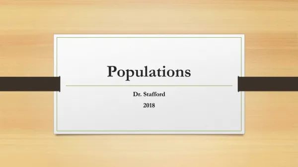 Populations