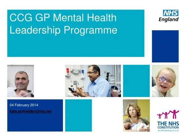 CCG GP Mental Health Leadership Programme