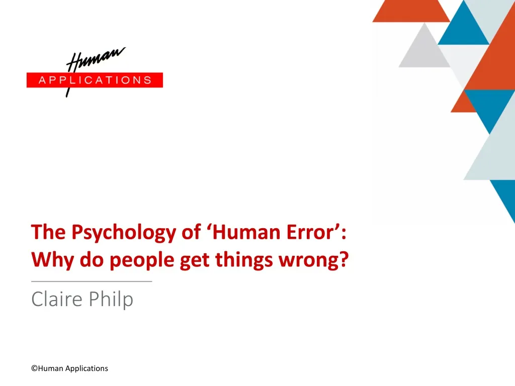 the psychology of human error why do people get things wrong