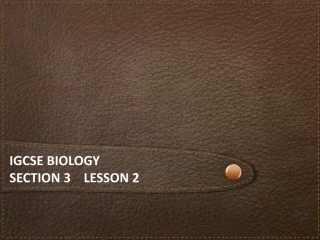 iGCSE Biology Section 3 lesson 2 - slide 1