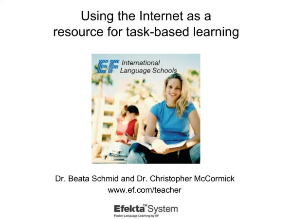 Using the Internet as a resource for task-based learning