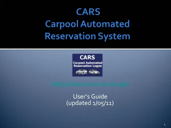 CARS Carpool Automated Reservation System