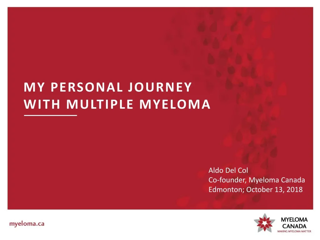 my personal journey with multiple myeloma