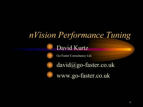 NVision Performance Tuning