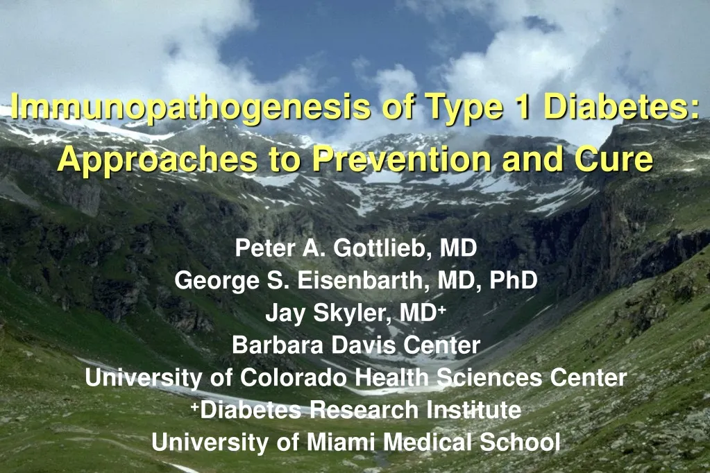 immunopathogenesis of type 1 diabetes approaches