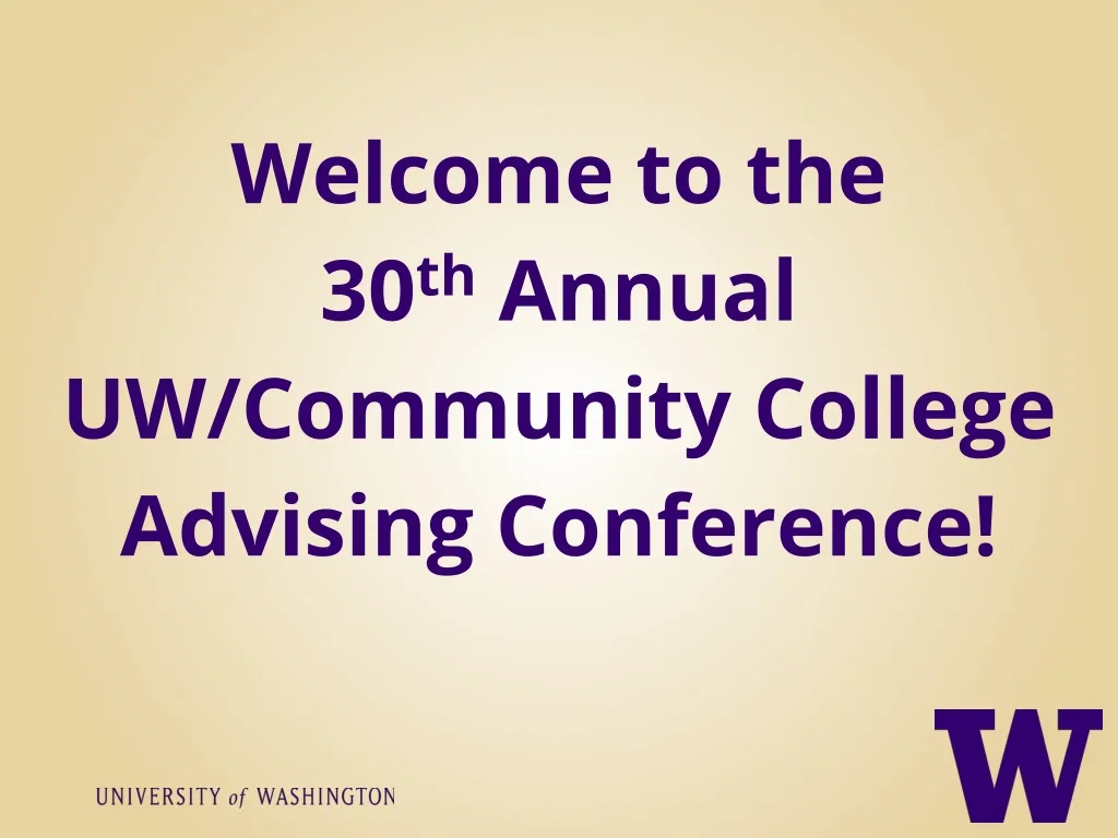 welcome to the 30 th annual uw community college