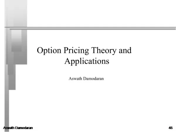 Option Pricing Theory and Applications