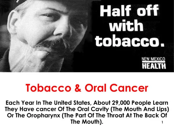 Tobacco Oral Cancer
