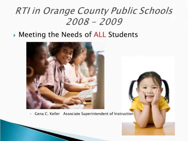RTI in Orange County Public Schools 2008 - 2009