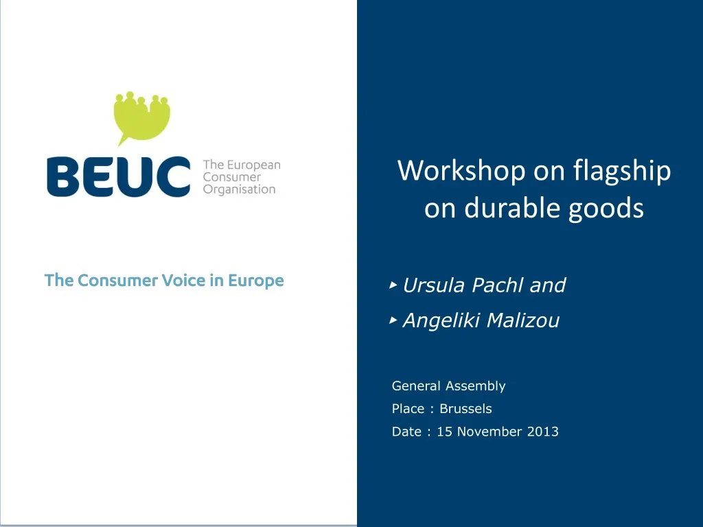 workshop on flagship on durable goods ursula
