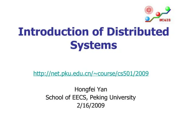 Introduction of Distributed Systems