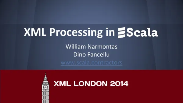XML Processing in